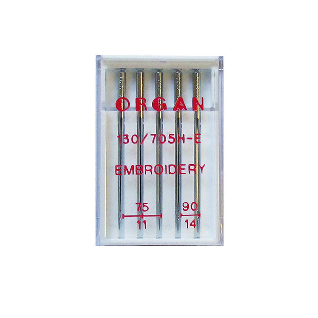 Embroidery sewing machine needle set