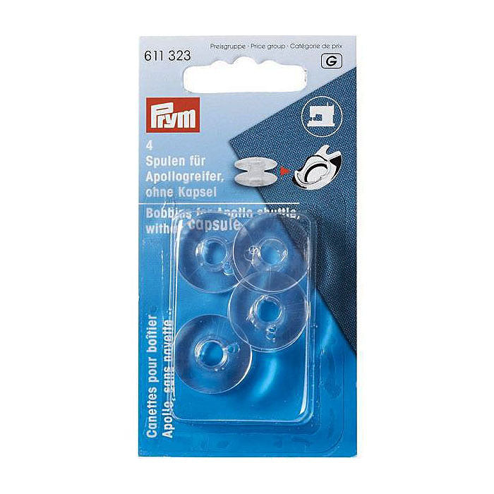 Prym Plastic Bobbins for Horizontal Shuttle 20mm