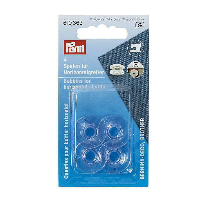 Prym Plastic Bobbins for Horizontal Shuttle 21.2mm