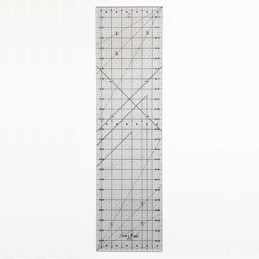 Acrylic Graph Quilting Ruler 24" x 6.5"