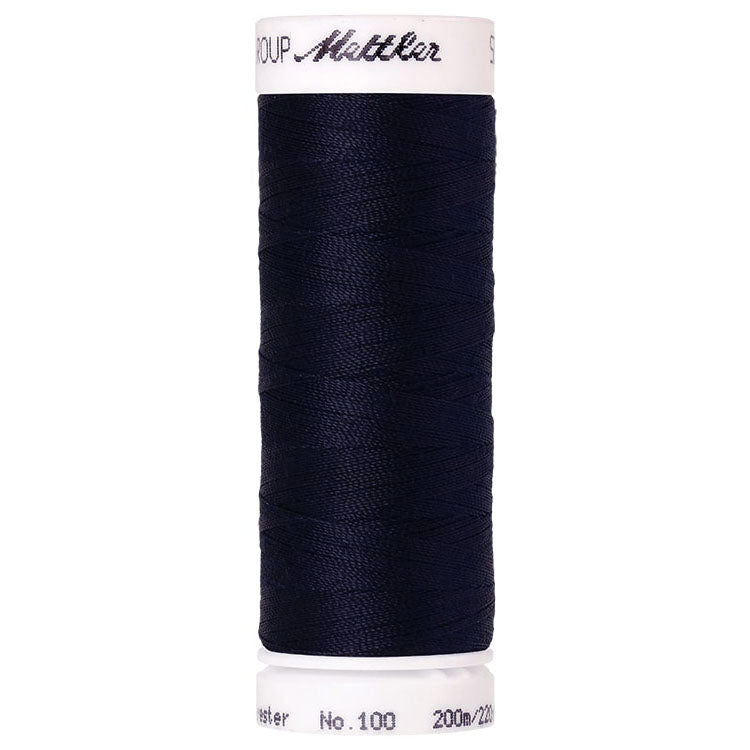 Mettler Seralon 100 Sewing Thread 200m Shade:0821 Darkest Blue