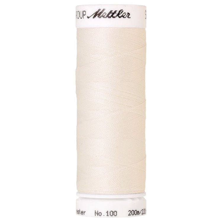 Mettler Seralon 100 sewing thread200m Shade:1000 Eggshell
