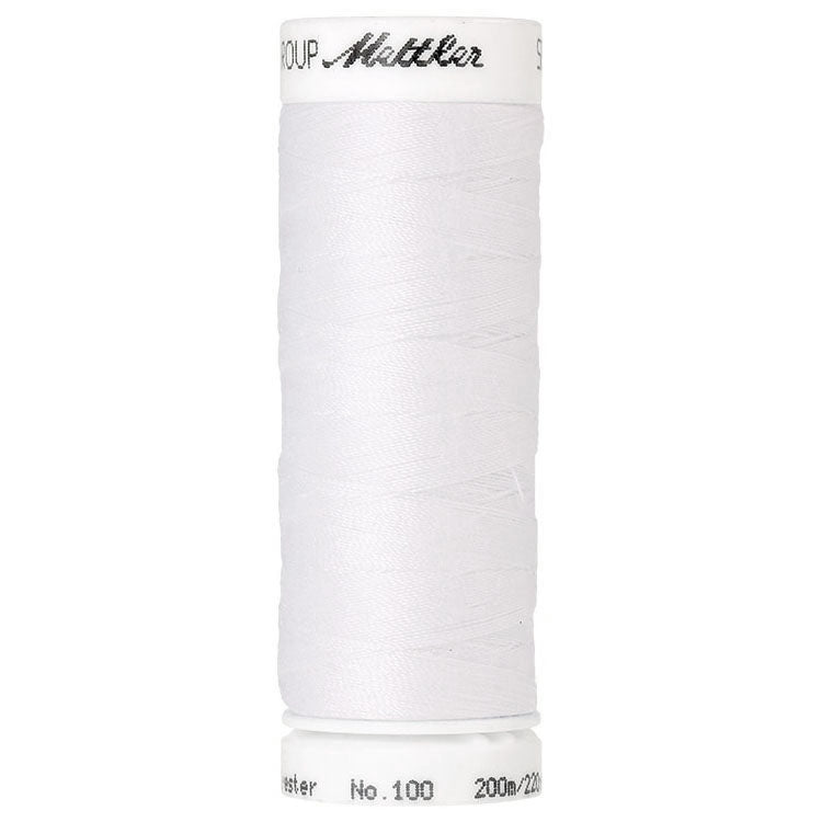 Mettler Seralon 100 sewing thread 200m Shade:2000 White