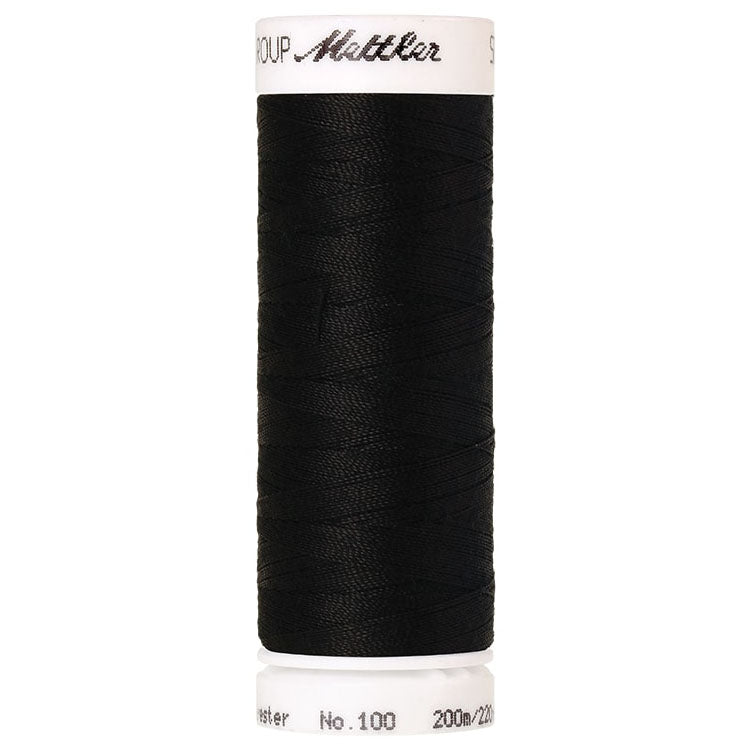 Mettler Seralon 100 sewing thread 200m Shade:4000 Black