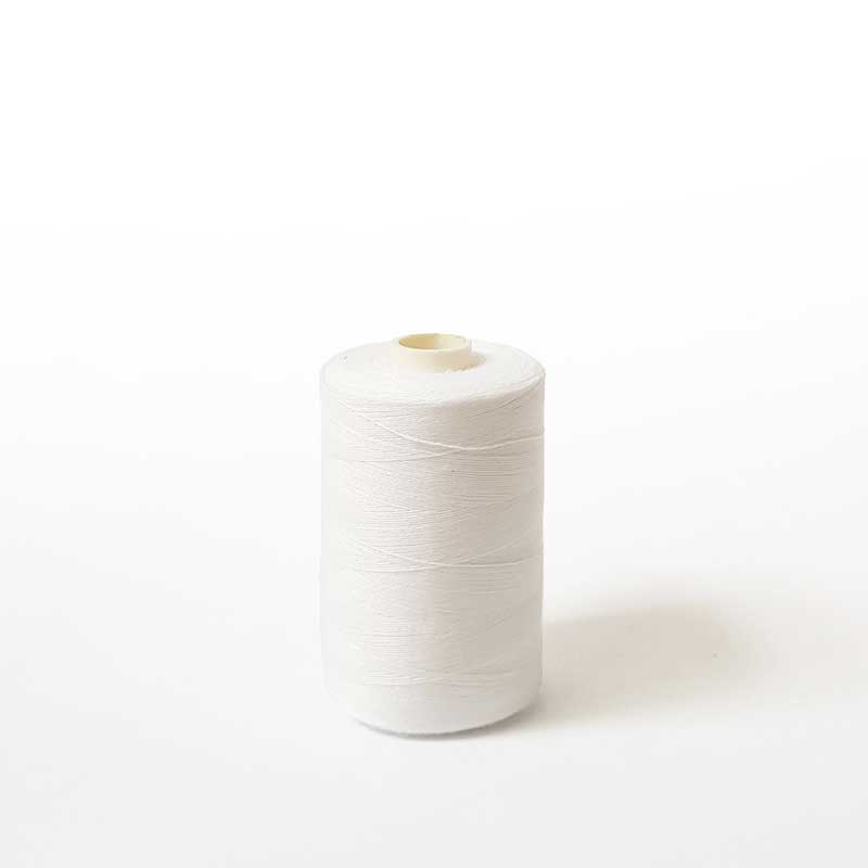 Budget Top Quality Polyester Sewing Thread 40/2 - White 1000m