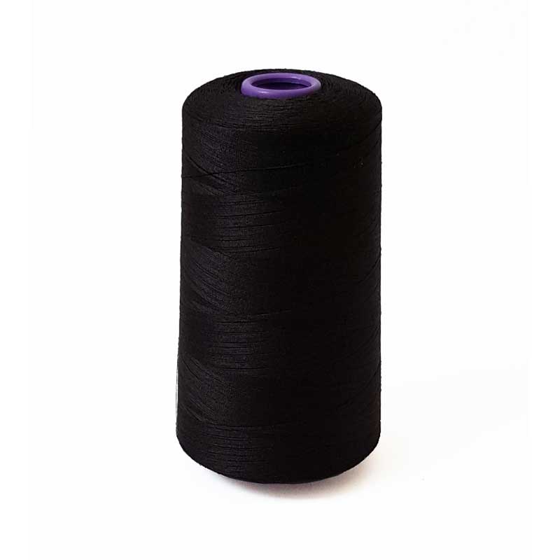 Top Quality Polyester Sewing/Overlocking Thread 40/2 - Black 5000m