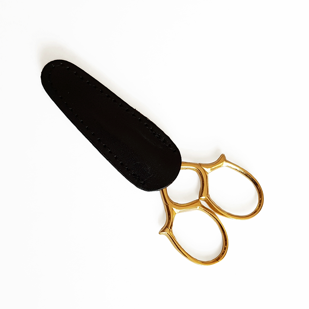 Embroidery Scissors 3.5 inch / 9cm with leather blade cover