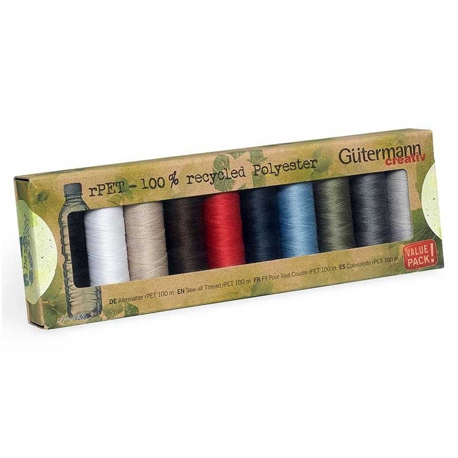 Gutermann Recycled Sewing Thread Set・Sew All - rPET Primary Dark